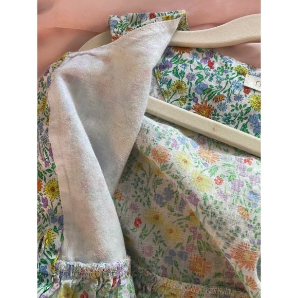 Next UK Floral Pinafore Dress Cotton 5/6/7 See measurements - Picture 8 of 12
